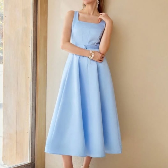 NEW WITH TAGS MOTF PREMIUM SQUARE NECK FIT AND FLARE DRESS size M - Picture 7 of 10